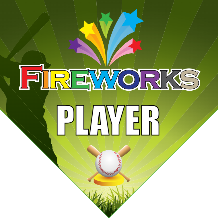 Fireworks 2 - Home Plate Softball Pennant