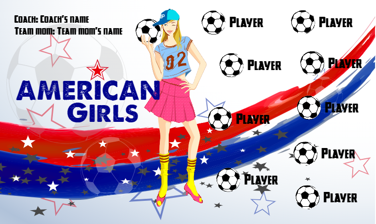 American Girls - Soccer Banner