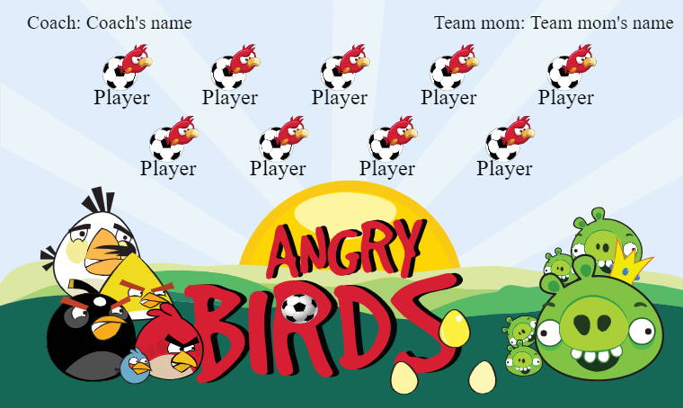 Angry Birds - Soccer Banner