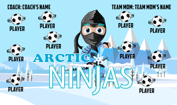 Arctic Ninjas - Soccer Banner