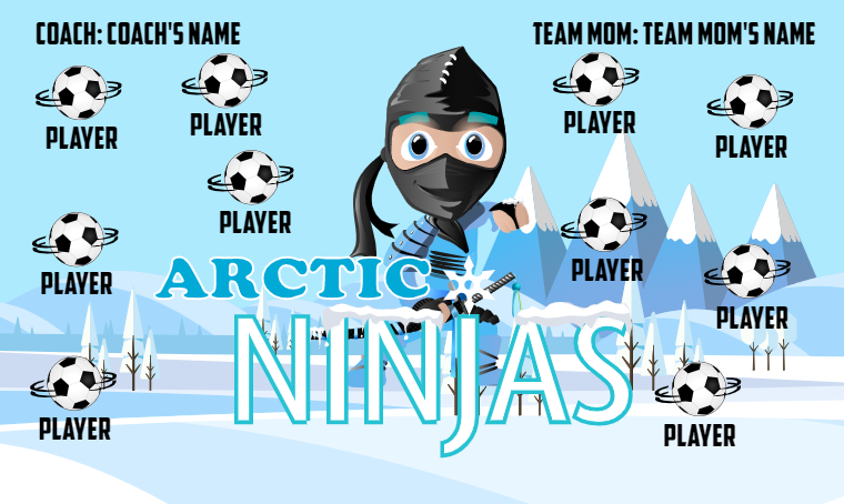 Arctic Ninjas - Soccer Banner