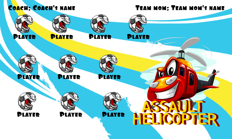 Assault Helicopter - Soccer Banner