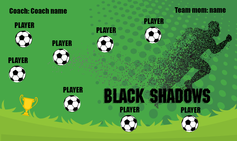 Black Shadow - Soccer Banner