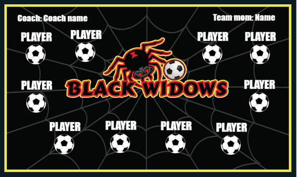 Black Widows - Soccer Banner