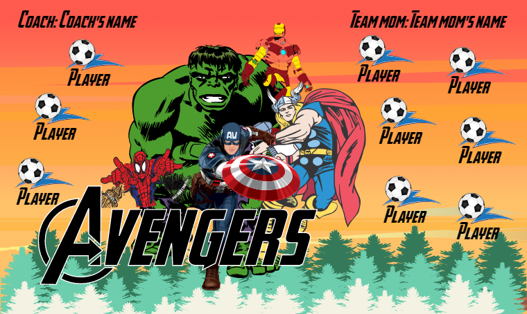 Avengers - Soccer Banner