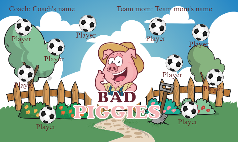 Bad Piggies - Soccer Banner