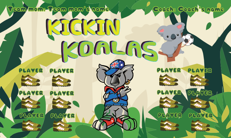 Kickin Koalas - Soccer Banner