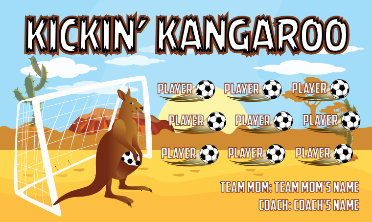 Kickin Kangaroo - Soccer Banner