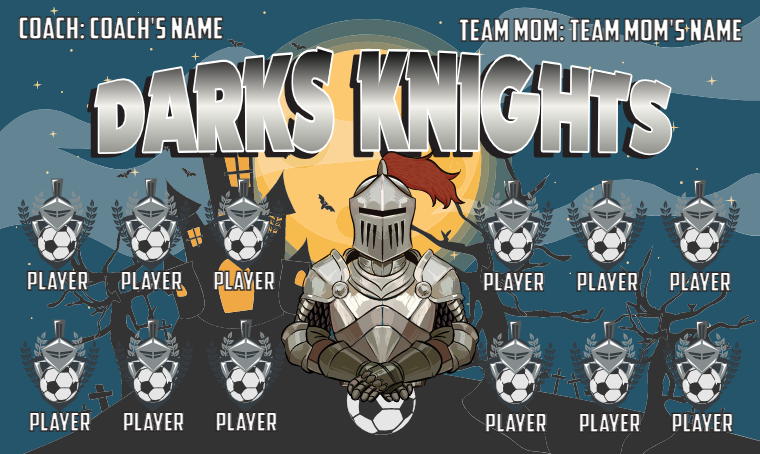 Darks Knights - Soccer Banner