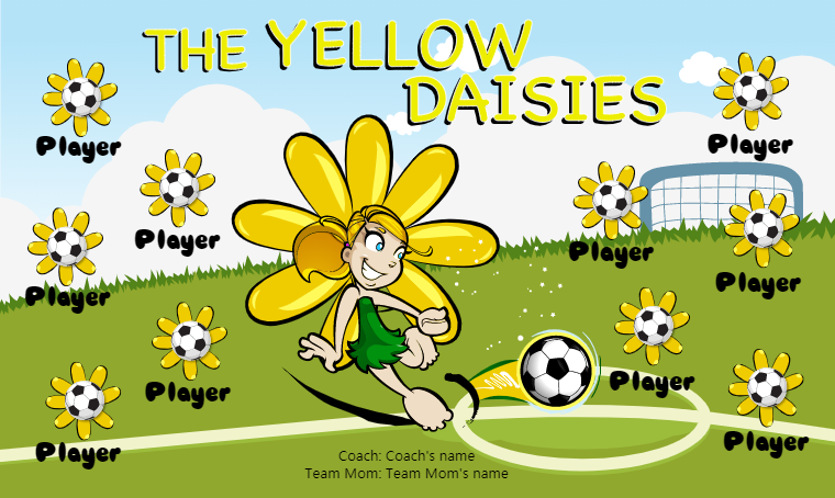 The Yellow Daisies - Soccer Banner