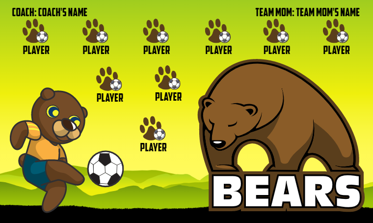 Bears - Soccer Banner