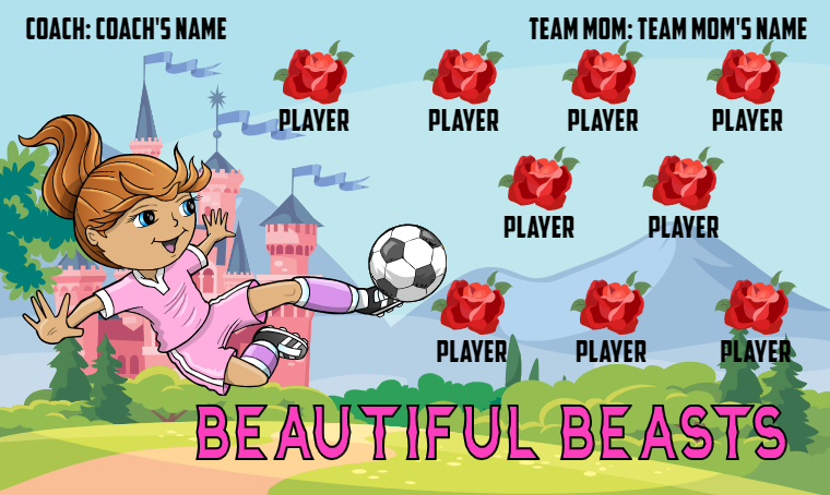 Beautiful Beasts - Soccer Banner