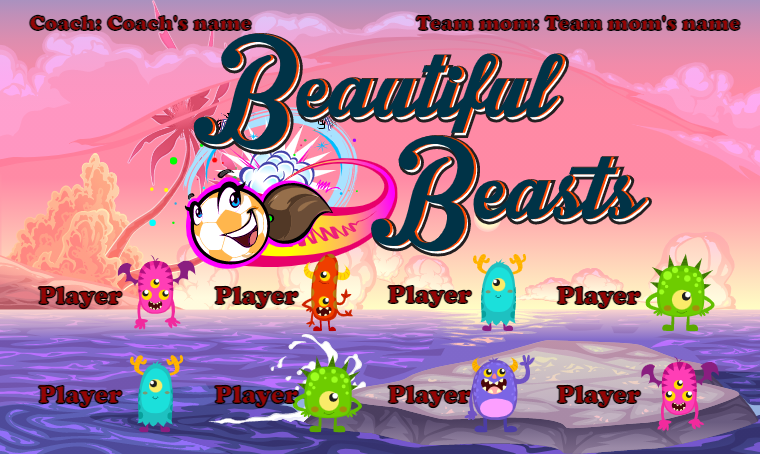 Beautiful Beasts 3 - Soccer Banner