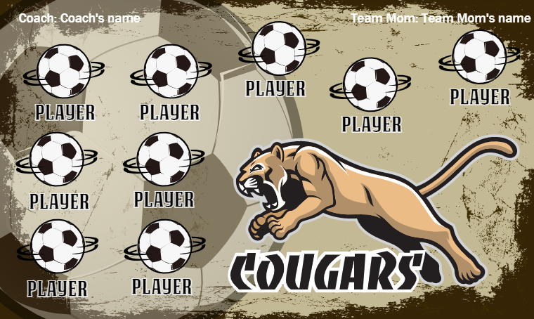 Cougars - Soccer Banner