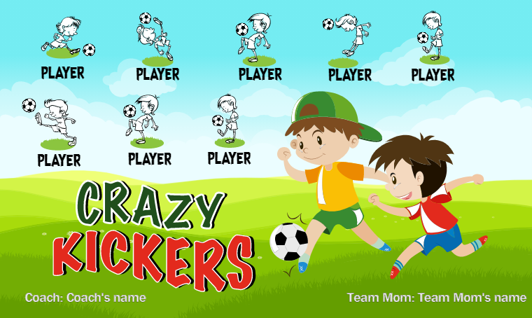 Crazy Kickers - Soccer Banner