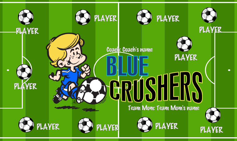 Blue Crusher - Soccer Banner