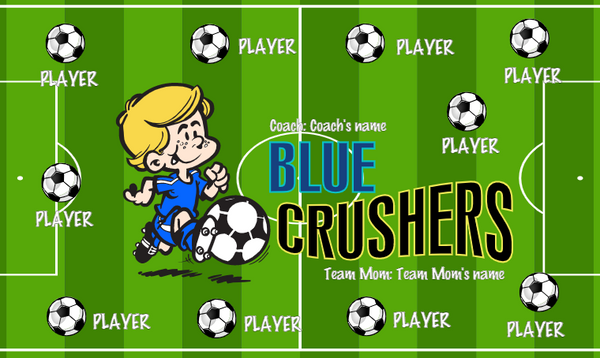 Blue Crusher - Soccer Banner