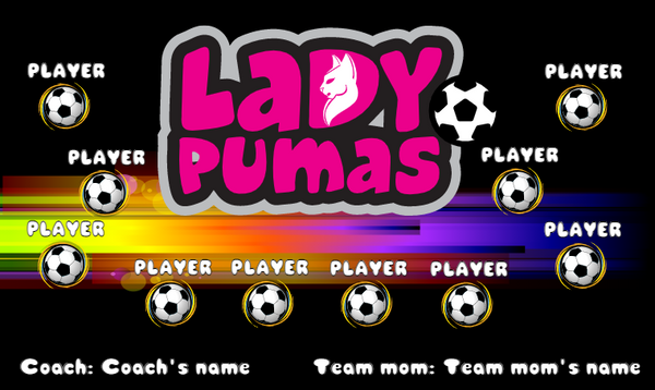 Lady Pumas - Soccer Banner