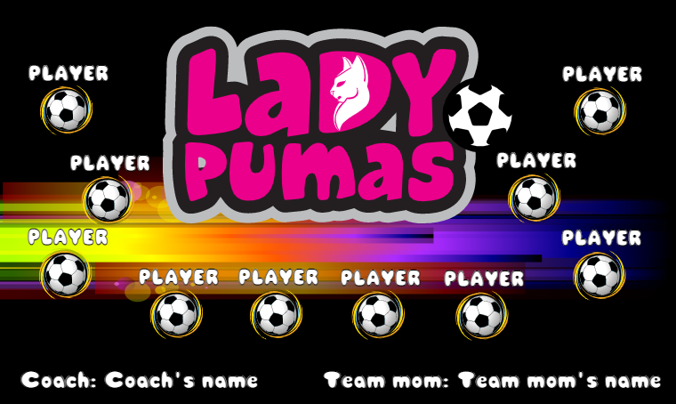 Lady Pumas - Soccer Banner