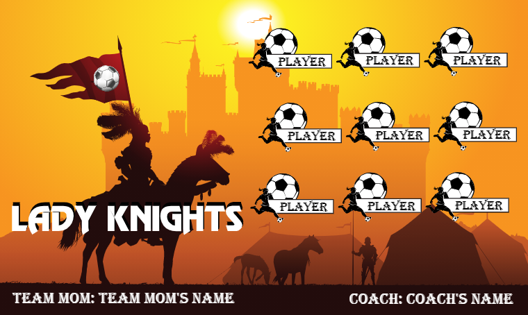 Lady Knights - Soccer Banner