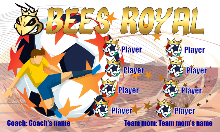 Bees Royal - Soccer Banner