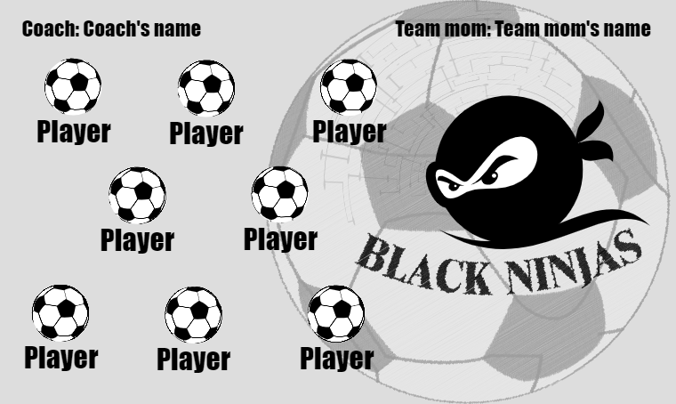 Black Ninjas - Soccer Banner