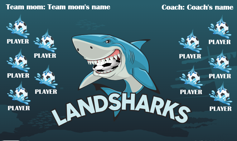 Landsharks - Soccer Banner