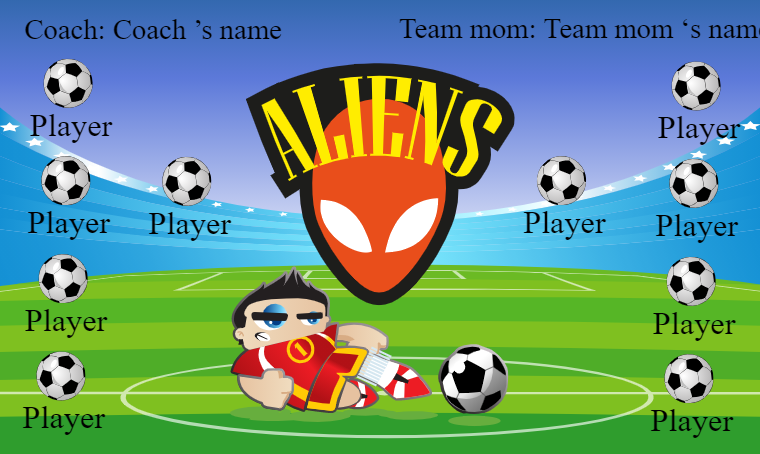 Aliens - Soccer Banner