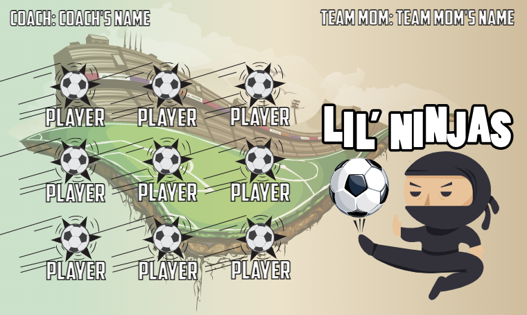 Lil' Ninjas - Soccer Banner