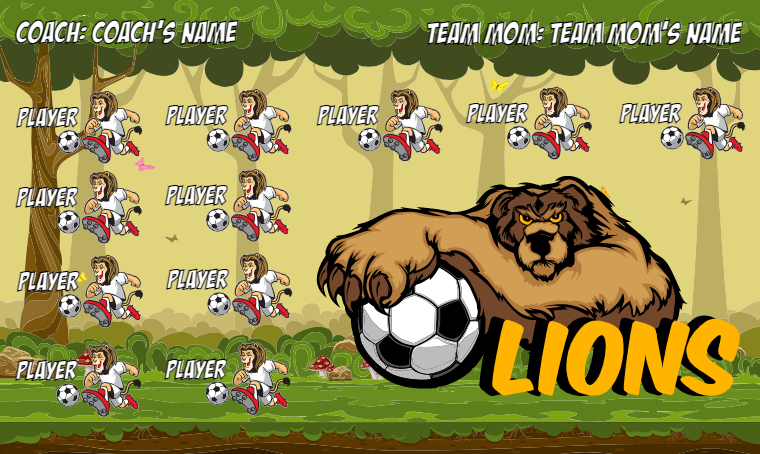 Lions - Soccer Banner