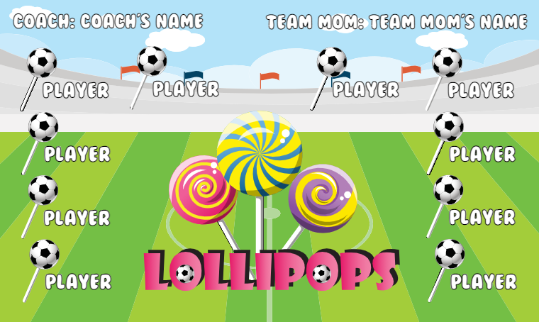 Lollipops - Soccer Banner