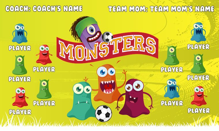 Monsters  - Soccer Banner