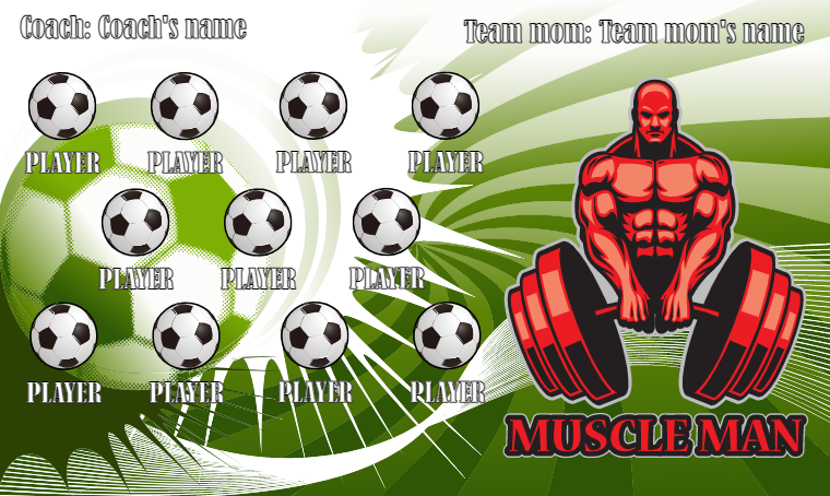 Muscle Man  - Soccer Banner