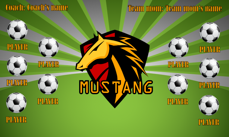 Mustang - Soccer Banner