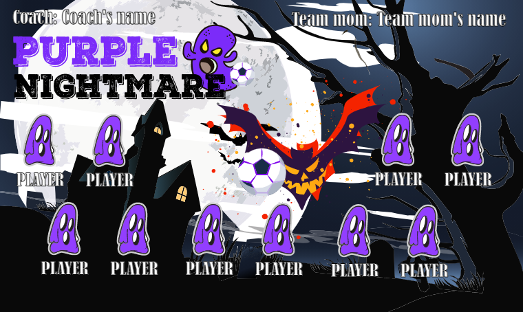 Purple Nightmare - Soccer Banner