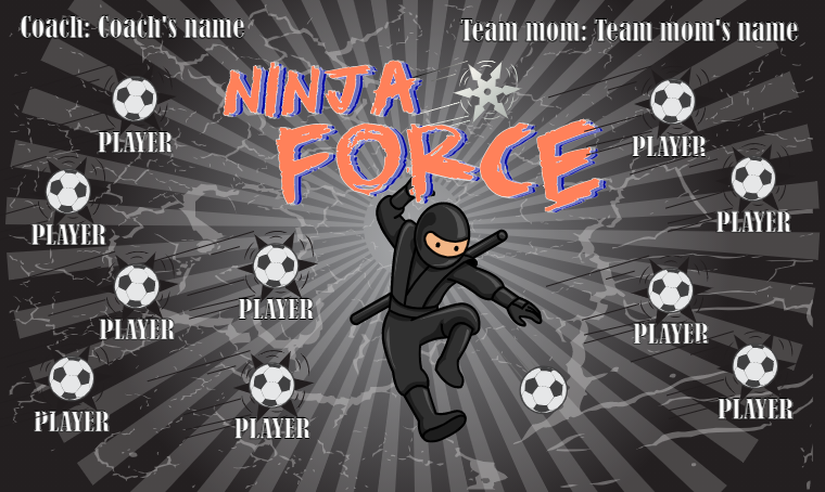 Ninja Force - Soccer Banner