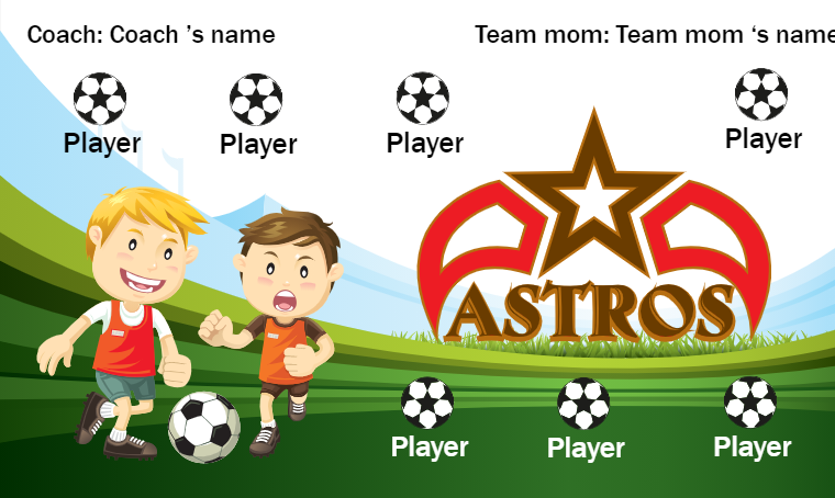 Astros - Soccer Banner