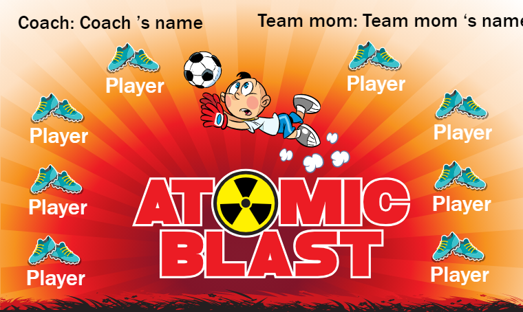 Atomic Blast - Soccer Banner