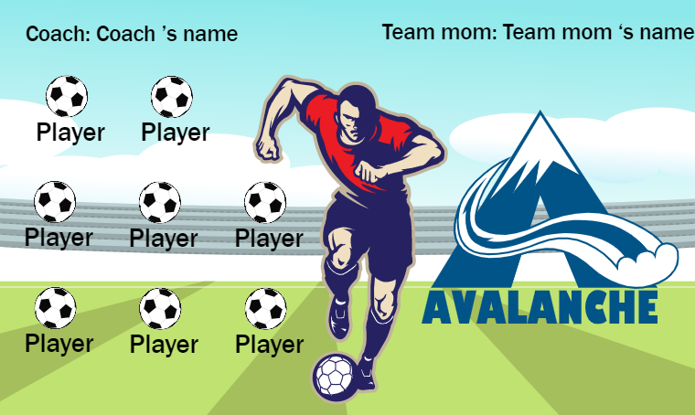 Avalanche - Soccer Banner