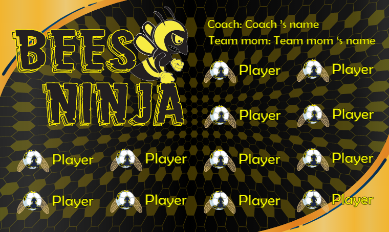 Bees Ninja - Soccer Banner