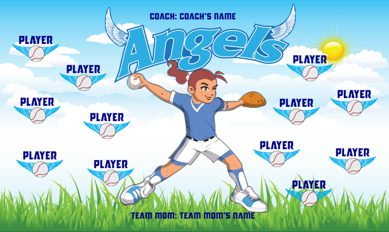 Angels 2 - Softball Banner