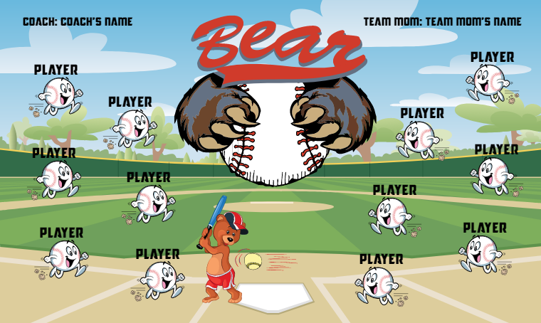 Bear - Softball Banner