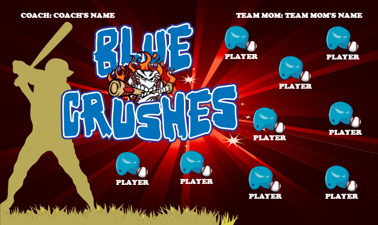 Blue Crushes - Softball Banner