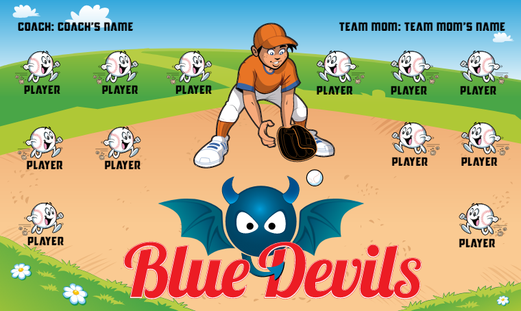 Blue Devils - Softball Banner