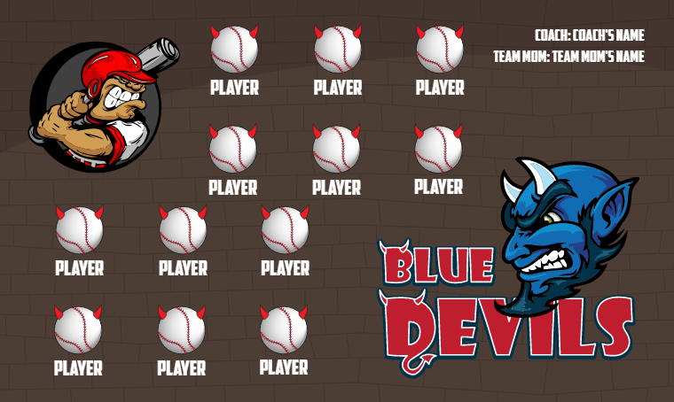 Blue Devils 2 - Softball Banner