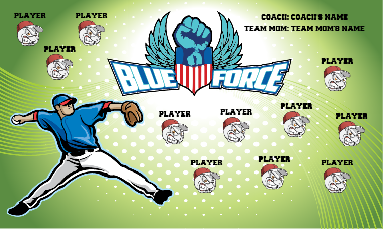 Blue Force - Softball Banner