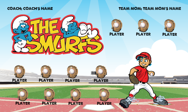 The Smurfs - Softball Banner