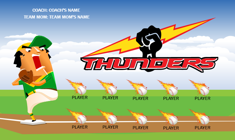 Thunders 2 - Softball Banner