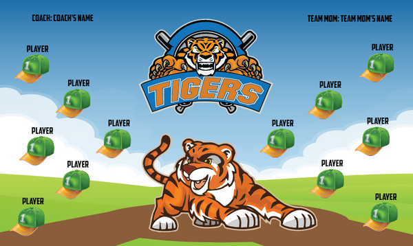 Tiger - Softball - Pole Pocket Banner