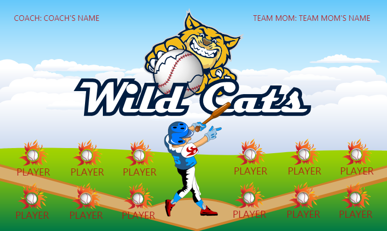 Wild Cats - Softball Banner